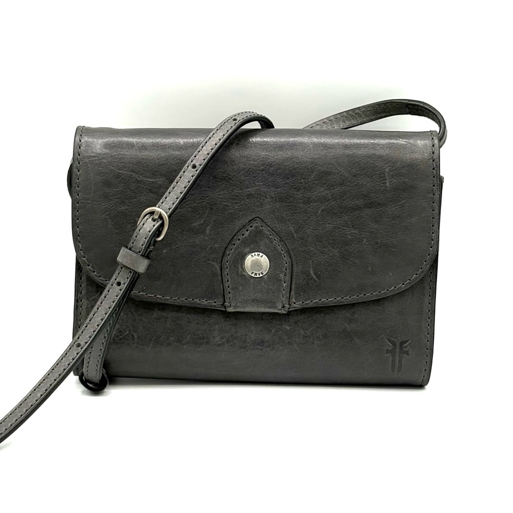 Frye Gray Leather Crossbody & Clutch - Excellent Condition ✔️Authentic